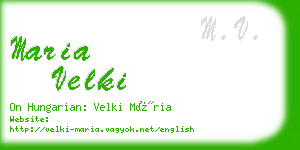 maria velki business card